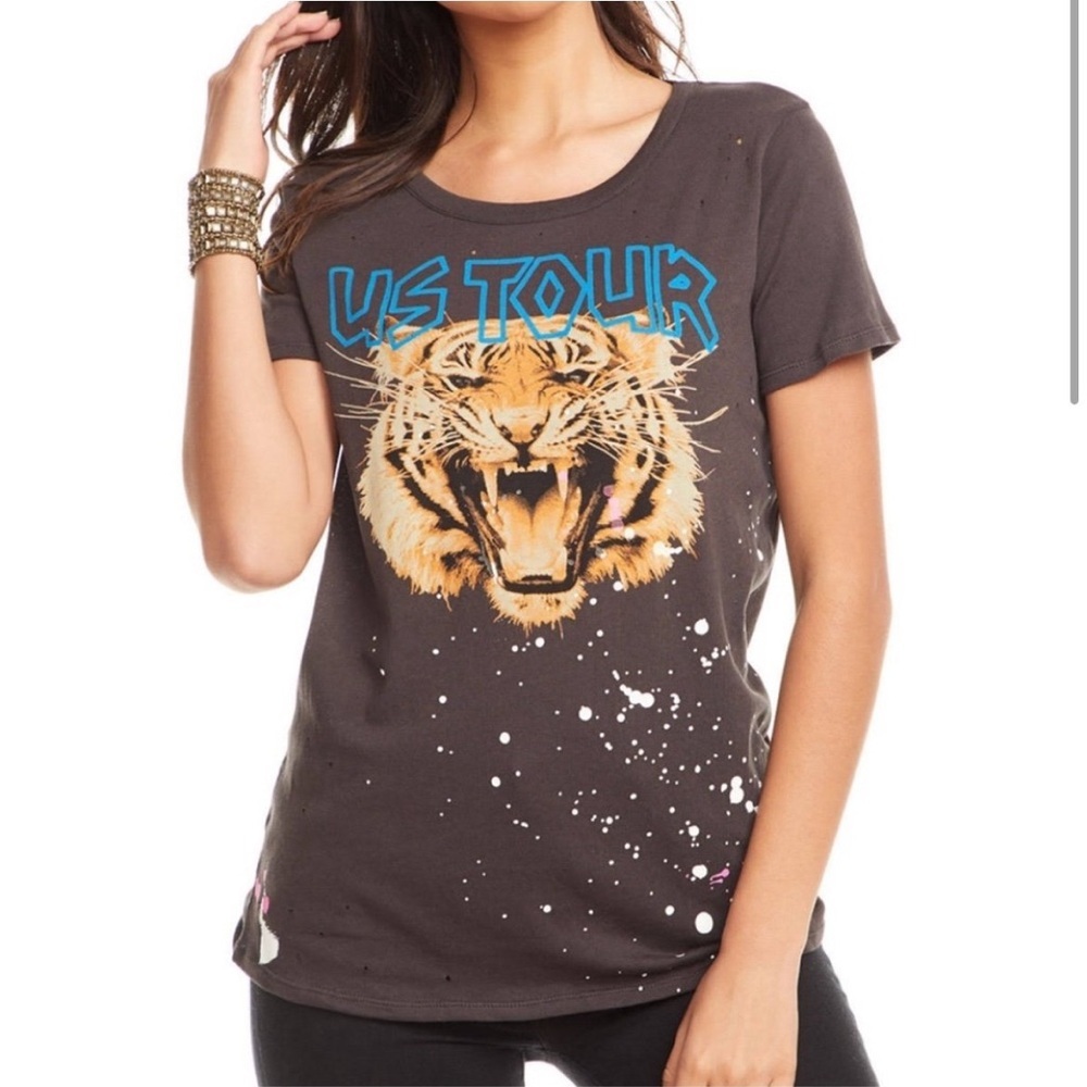 Chaser Graphic Tiger Print Black T-Shirt